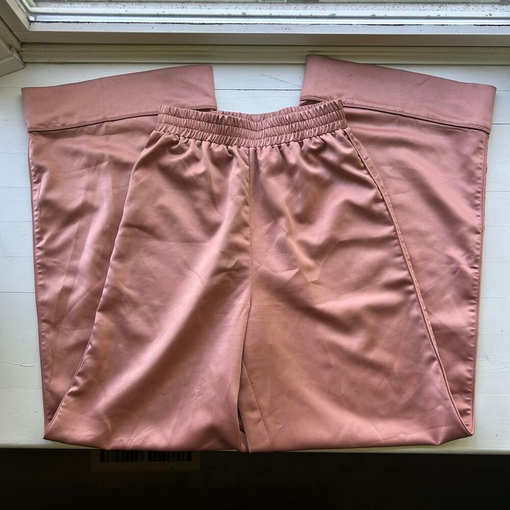 House of CB Wide Leg Satin Pants Pink Maeve Size S